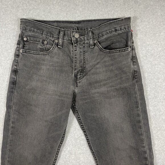 Levis 511 Jeans Mens (30x30)Black Slim Fit Low Rise Dark Wash Denim Stretch - Picture 3 of 16